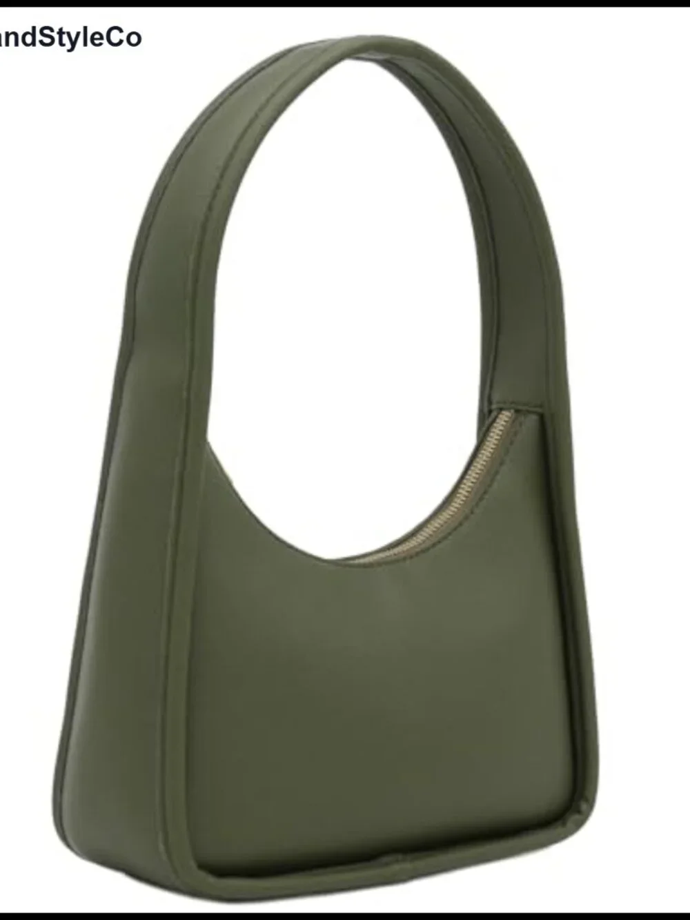 Small Minimalist Faux Leather Shoulder Bag Underarm Purse Chic Top Handle